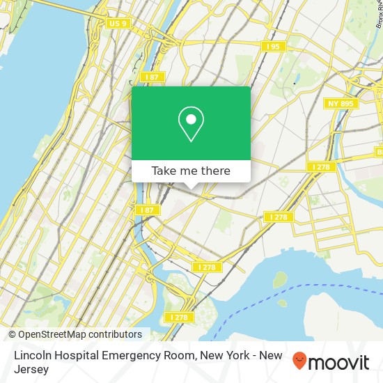 Lincoln Hospital Emergency Room map