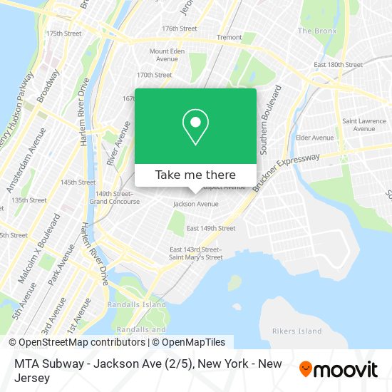 MTA Subway - Jackson Ave (2/5) map