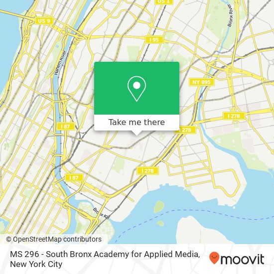 Mapa de MS 296 - South Bronx Academy for Applied Media