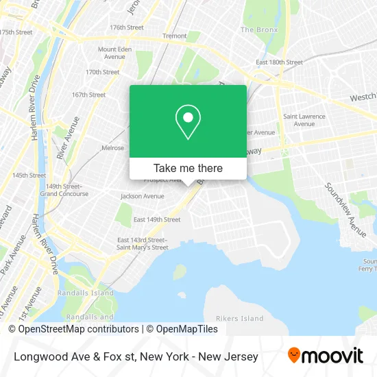 Longwood Ave & Fox st map