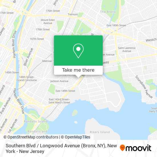 Mapa de Southern Blvd / Longwood Avenue (Bronx, NY)