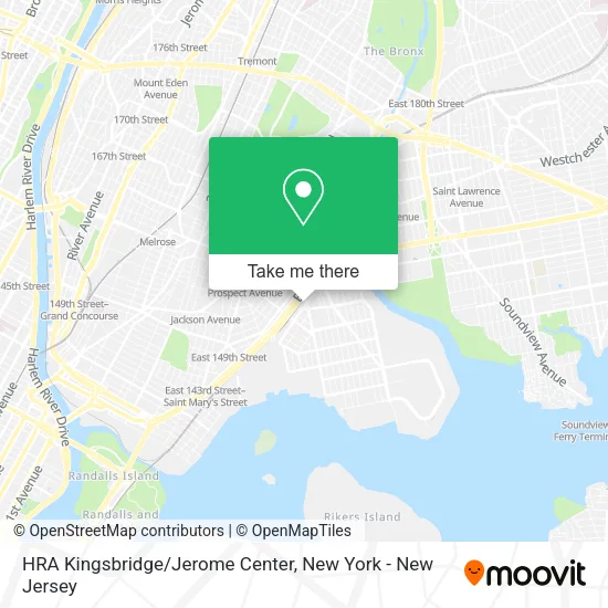 HRA Kingsbridge/Jerome Center map