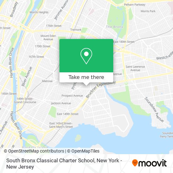 Mapa de South Bronx Classical Charter School