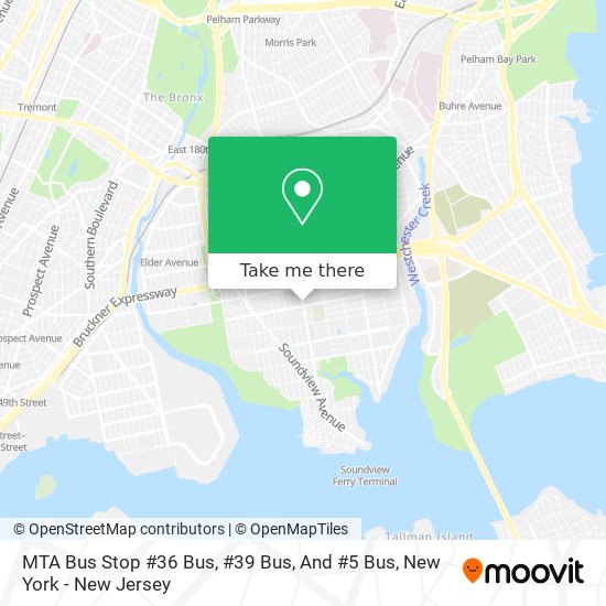 Mapa de MTA Bus Stop #36 Bus, #39 Bus, And #5 Bus