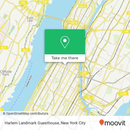 Mapa de Harlem Landmark Guesthouse