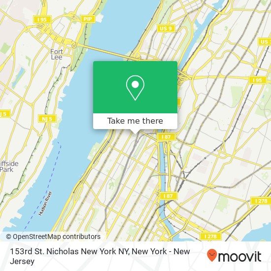153rd St. Nicholas New York NY map