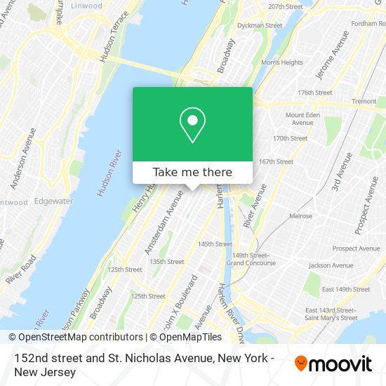 152nd street and St. Nicholas Avenue map