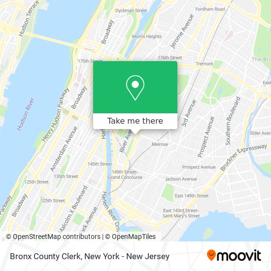 Mapa de Bronx County Clerk