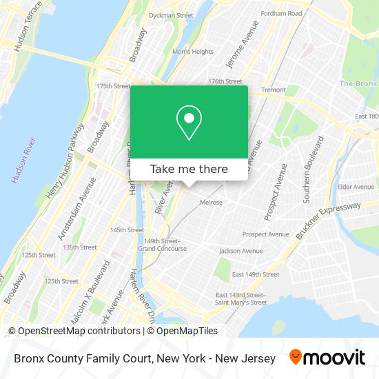 Mapa de Bronx County Family Court