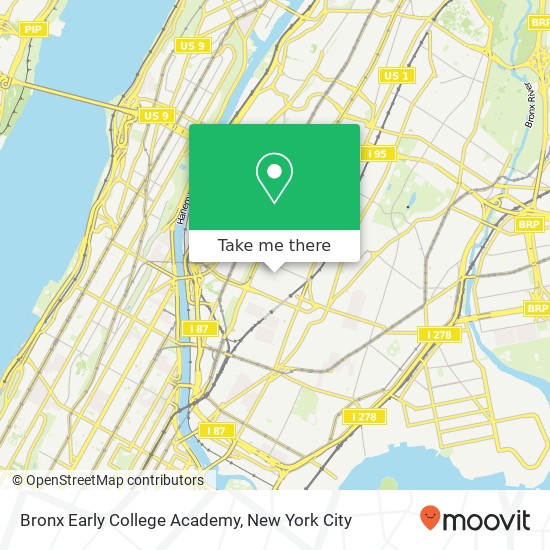 Mapa de Bronx Early College Academy