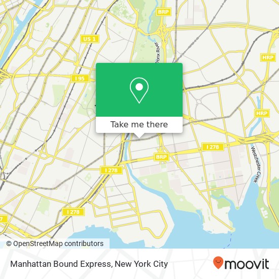 Manhattan Bound Express map