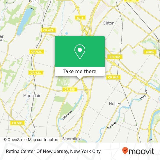 Mapa de Retina Center Of New Jersey