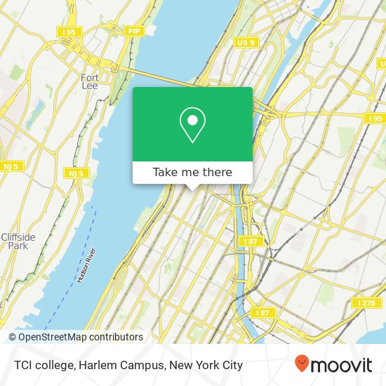 Mapa de TCI college, Harlem Campus