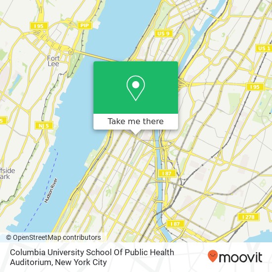 Columbia University School Of Public Health Auditorium map