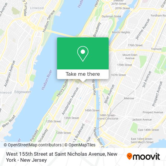 Mapa de West 155th Street at Saint Nicholas Avenue