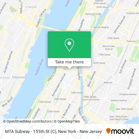 Mapa de MTA Subway - 155th St (C)