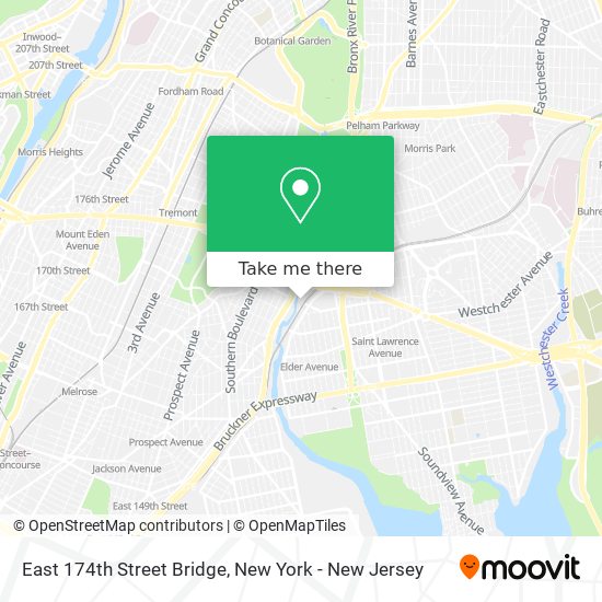 East 174th Street Bridge map