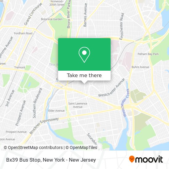 Bx39 Bus Stop map