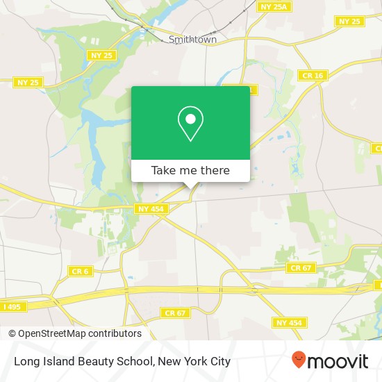 Mapa de Long Island Beauty School