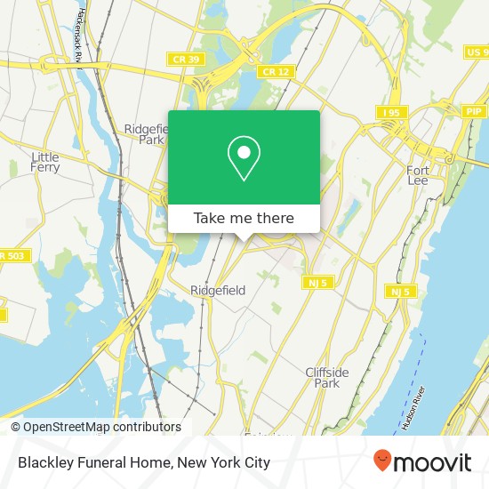 Blackley Funeral Home map