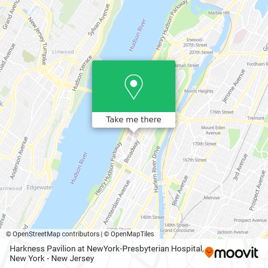 Harkness Pavilion at NewYork-Presbyterian Hospital map
