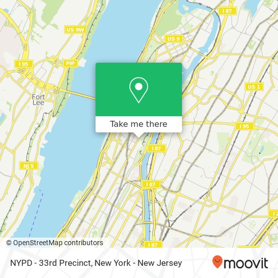 Mapa de NYPD - 33rd Precinct