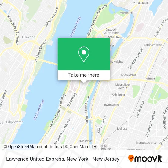 Lawrence United Express map