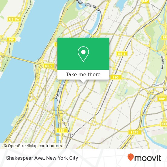 Shakespear Ave. map