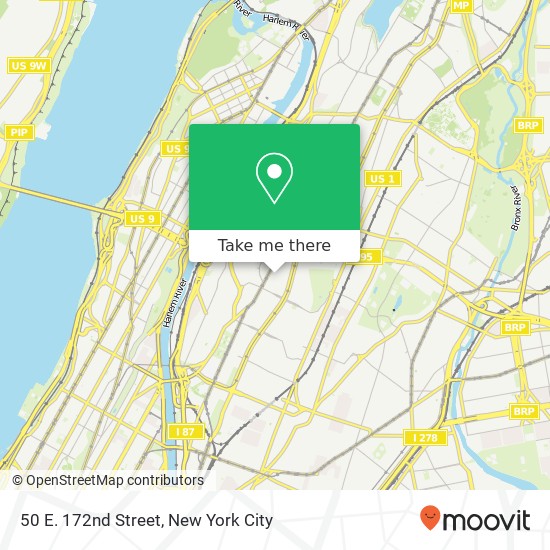 50 E. 172nd Street map