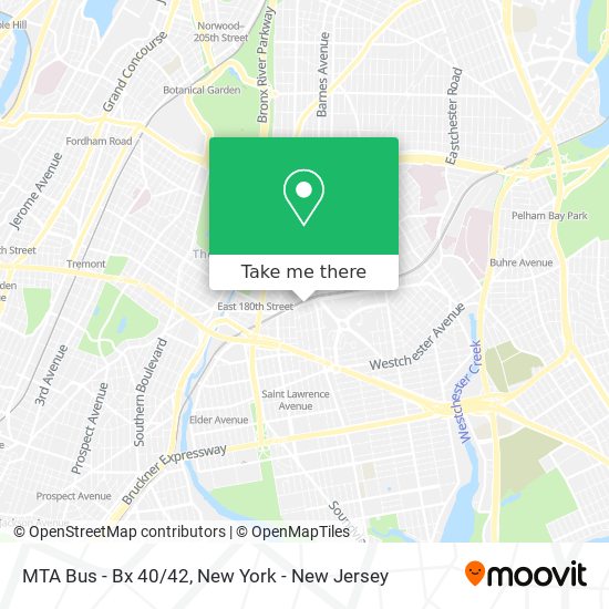MTA Bus - Bx 40/42 map