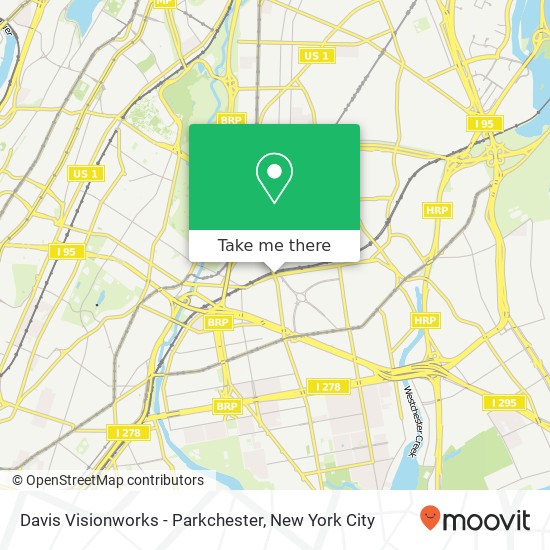 Mapa de Davis Visionworks - Parkchester