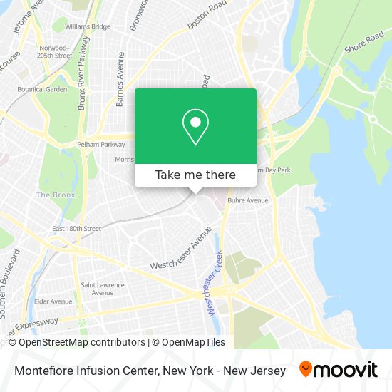Mapa de Montefiore Infusion Center