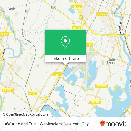 AW Auto and Truck Wholesalers map