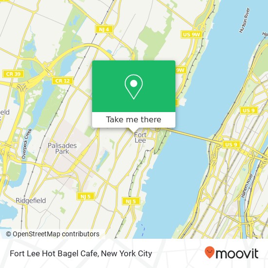 Fort Lee Hot Bagel Cafe map
