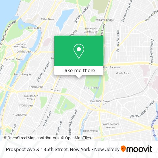 Mapa de Prospect Ave & 185th Street