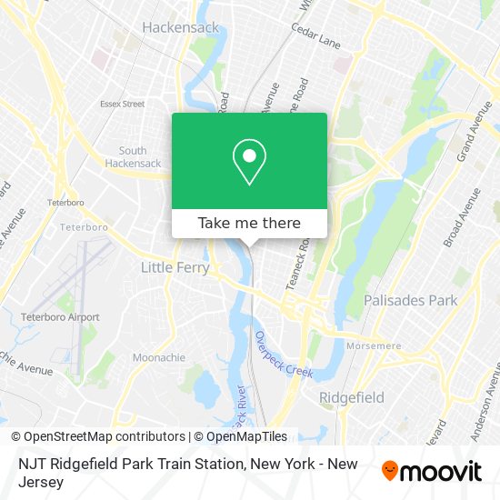 NJT Ridgefield Park Train Station map