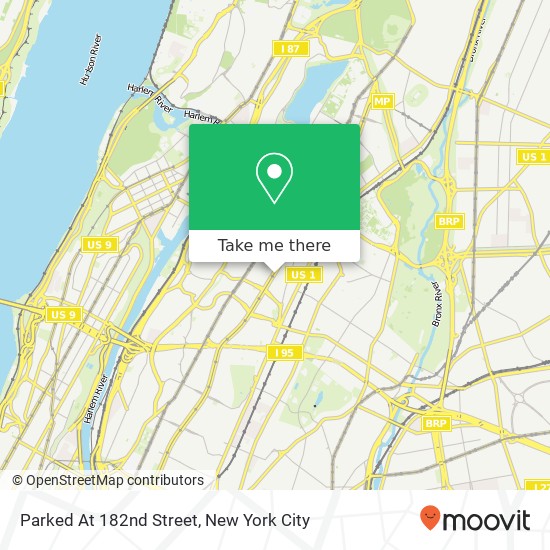 Mapa de Parked At 182nd Street