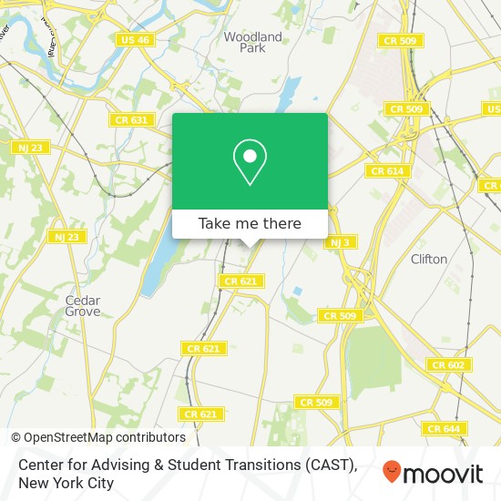 Center for Advising & Student Transitions (CAST) map