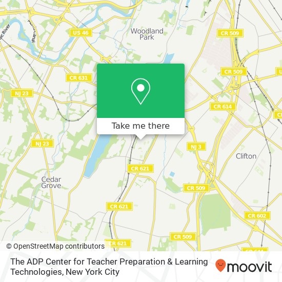 Mapa de The ADP Center for Teacher Preparation & Learning Technologies