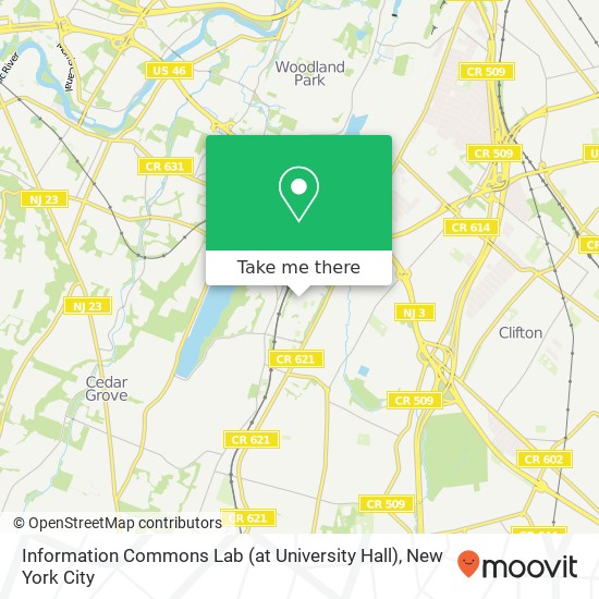 Information Commons Lab (at University Hall) map