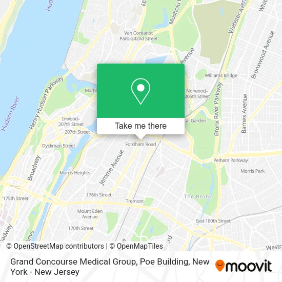 Grand Concourse Medical Group, Poe Building map