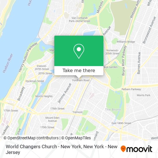 World Changers Church - New York map