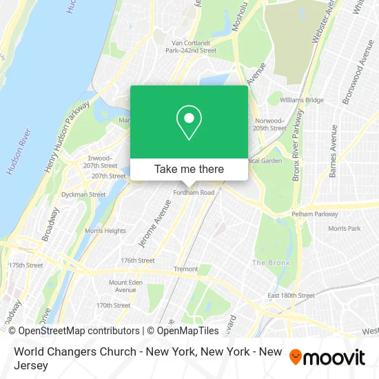 World Changers Church - New York map