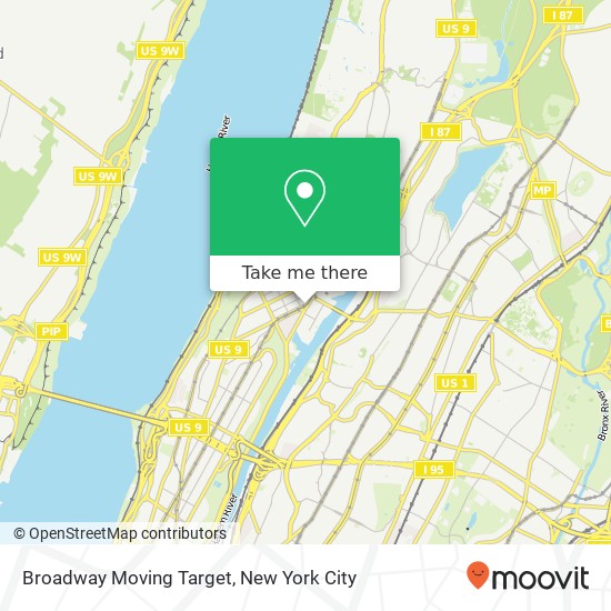 Broadway Moving Target map