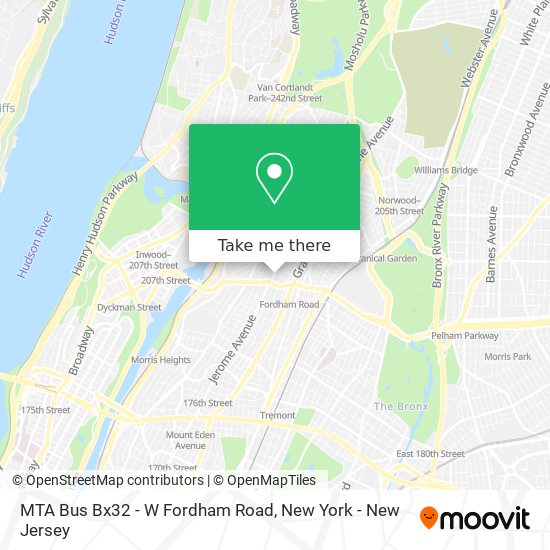 MTA Bus Bx32 - W Fordham Road map