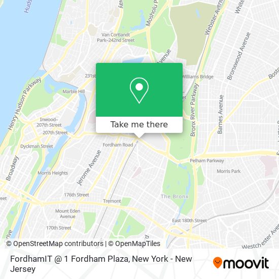Mapa de FordhamIT @ 1 Fordham Plaza