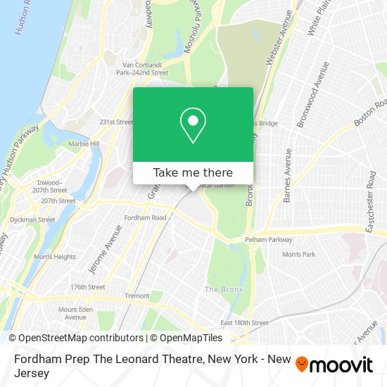 Fordham Prep The Leonard Theatre map