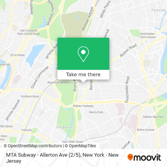 MTA Subway - Allerton Ave (2 / 5) map