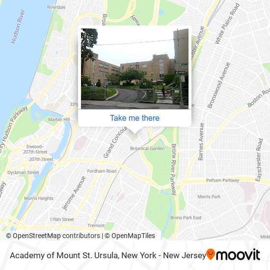 Academy of Mount St. Ursula map