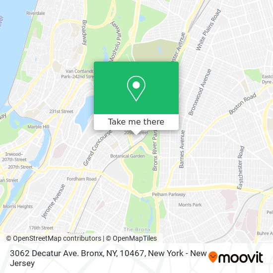 Mapa de 3062 Decatur Ave. Bronx, NY, 10467